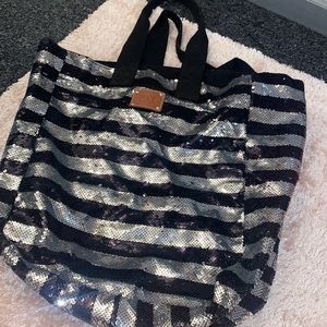 Victoria’s Secret Pink sequin tote bag.